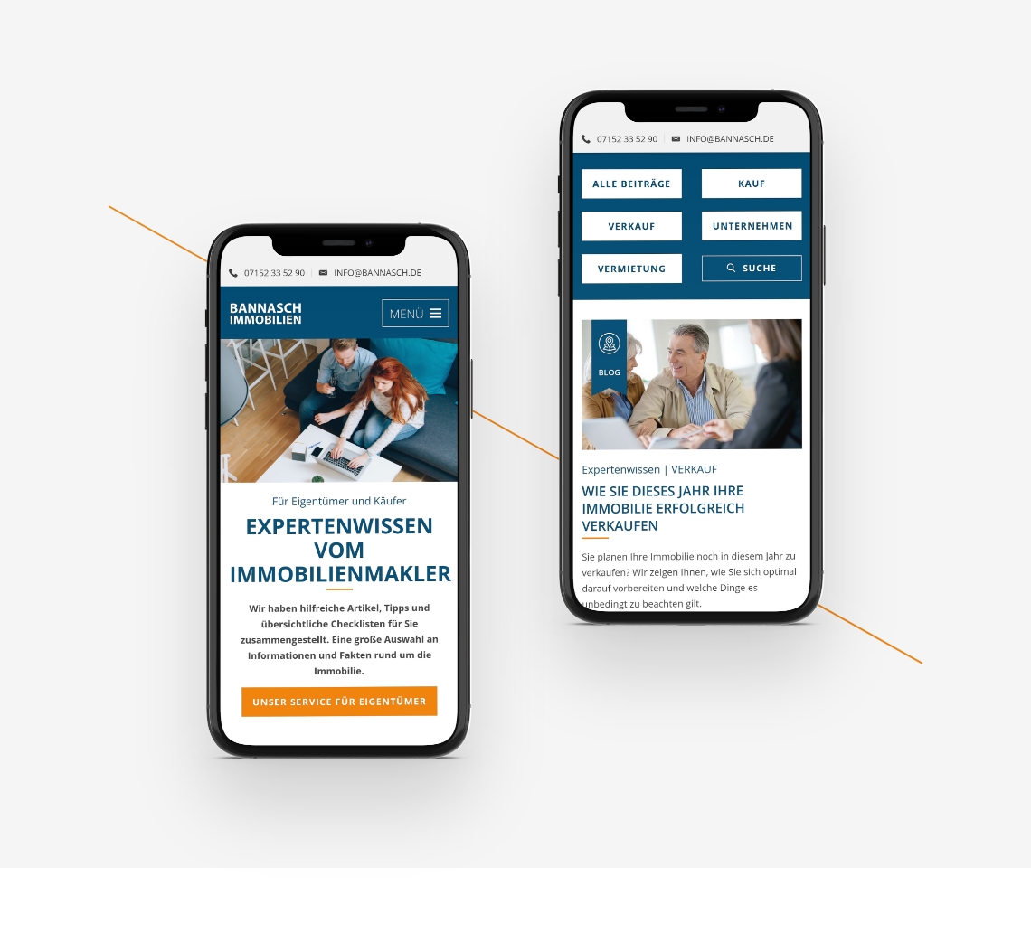 Referenz Bannasch Immobilien - Content Hub, Landingpages, SEO, Suchmaschinenanzeigen
